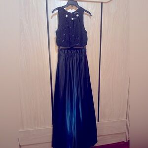 Betsy & Adam Sequin Embellished Gown